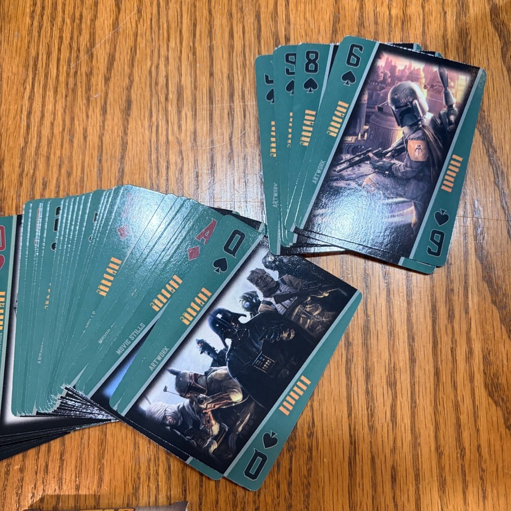 Star Wars Boba Fett Playing Cards Disney Lucasfilm Mandalorian Artwork Deck - Picture 3 of 7